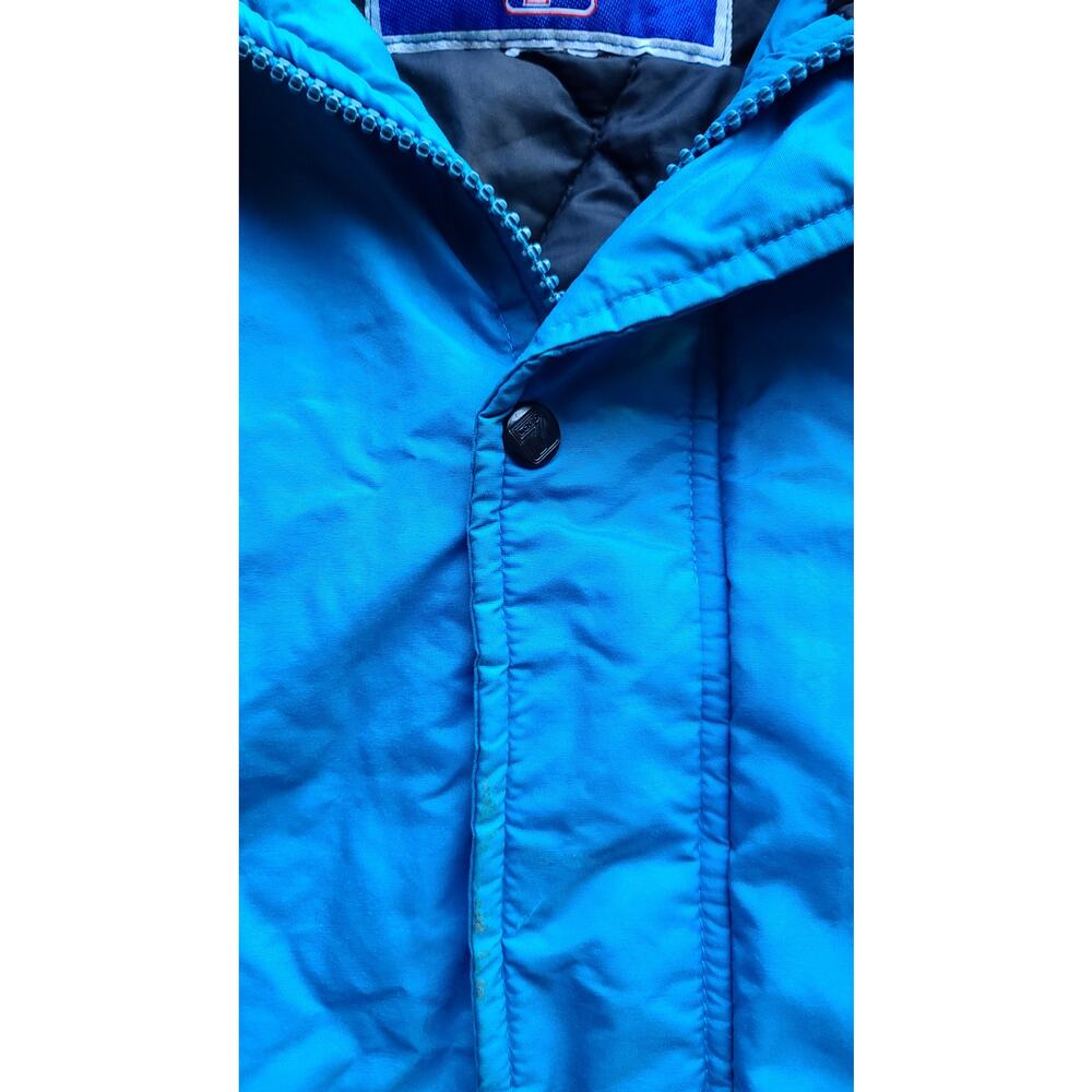 Carolina Panthers 90s GAME DAY Logo 7 puffer XL 2x teal NFL vintage - Picture 7 of 11